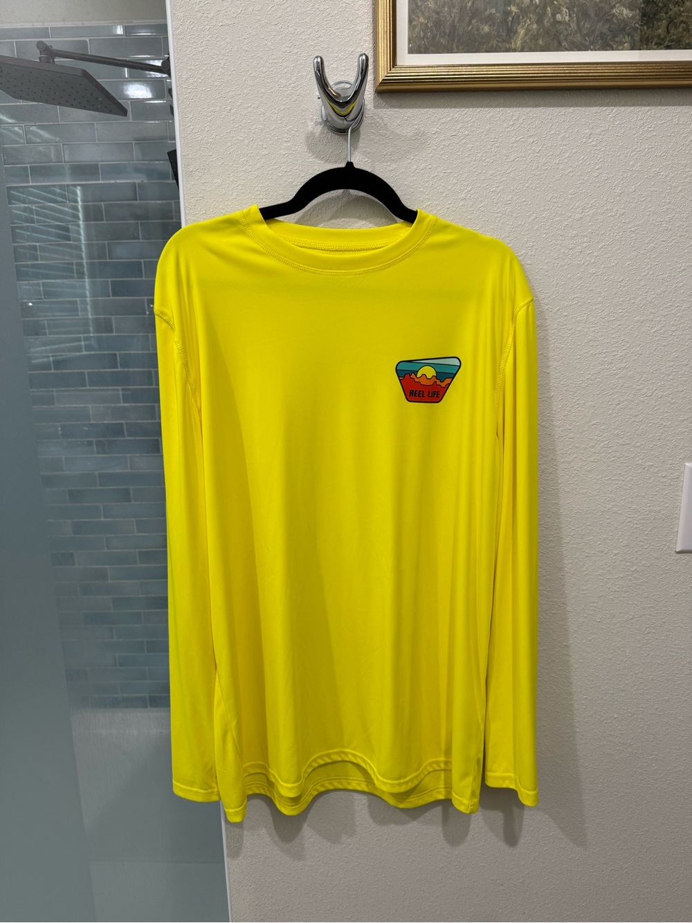 NWOT Men’s Reel Life Yellow Sun Shirt